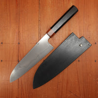 Rolin Knives Honyaki 185mm Gyuto W2 Ebony & Desert Ironwood with Saya