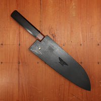 Rolin Knives Honyaki 185mm Gyuto W2 Ebony & Desert Ironwood with Saya