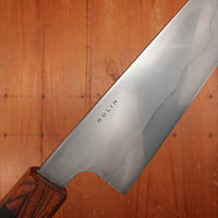Rolin Knives Honyaki 185mm Gyuto W2 Ebony & Desert Ironwood with Saya