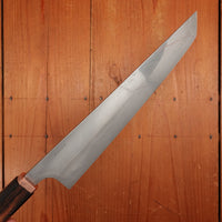 Rolin Knives Honyaki 250mm Sakimaru Sujihiki W2 Textured Ebony & Copper with Saya