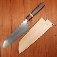 Rolin Knives Honyaki 200mm Bunka W2 Walnut Micarta Richlite with Saya