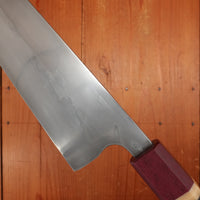 Rolin Knives Honyaki 200mm Bunka W2 Walnut Micarta Richlite with Saya