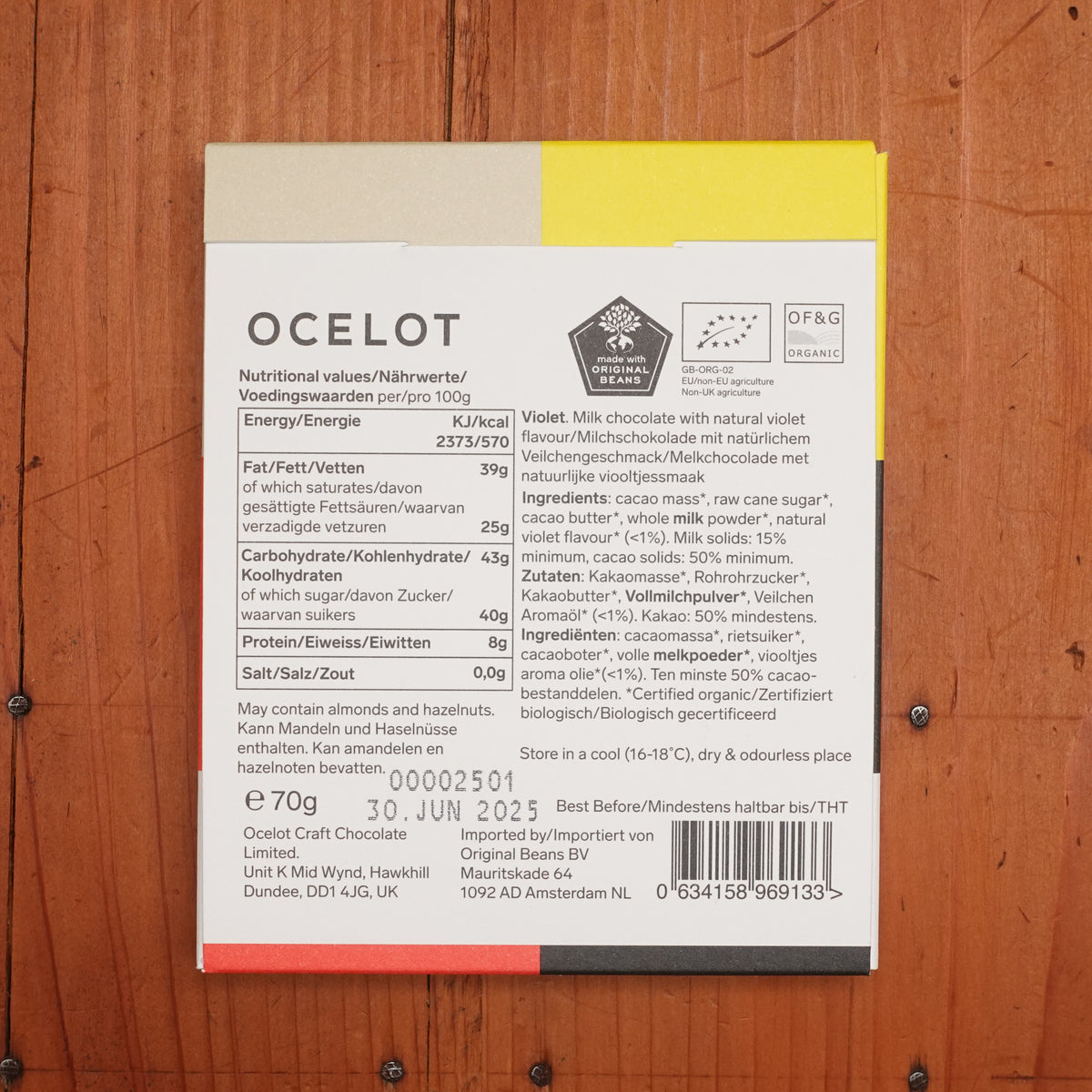 Ocelot Chocolate Violet Dark Milk