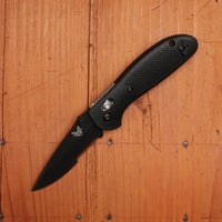 Benchmade 556SBK-S30V Mini Griptilian Serrated Drop Point CPM-S30V AXIS Lock Black Grivory Handle