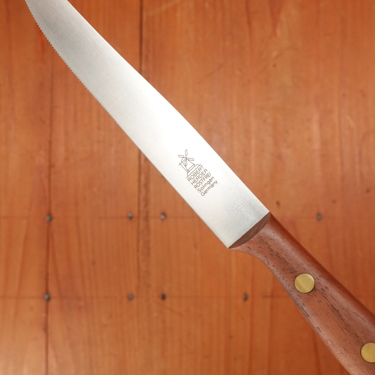 Windmühlenmesser Slim Steak Knife Stainless Walnut