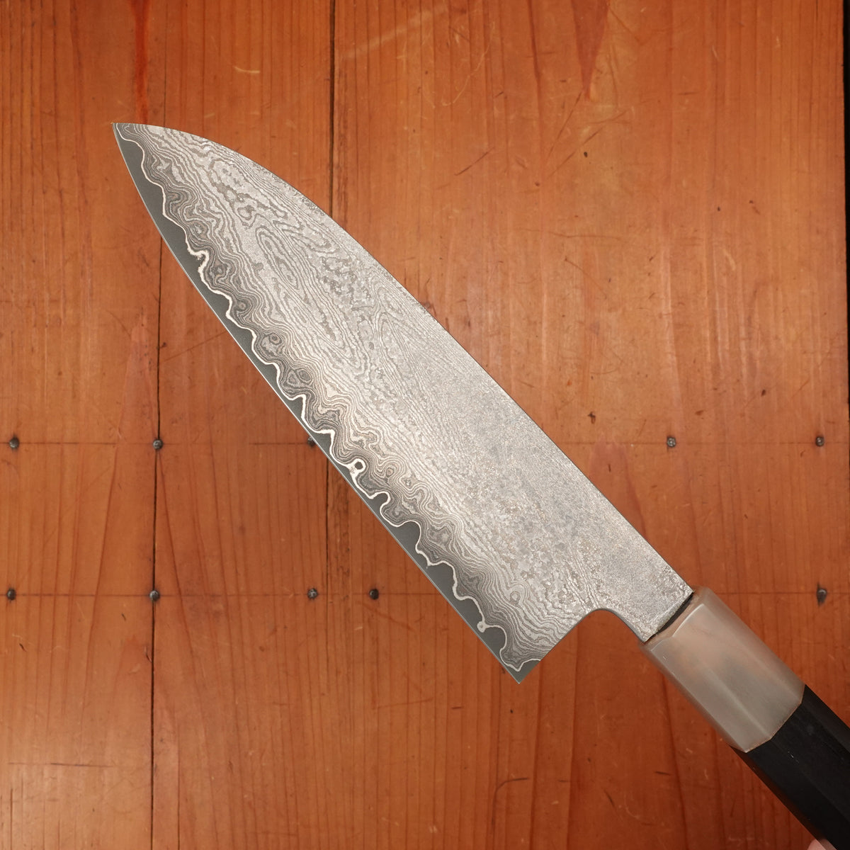 Sakai Kikumori Nakagawa Seiun 180mm Santoku VG10 Ebony with Saya