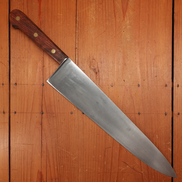 K Sabatier 13" Chef Knife Carbon Steel & Rosewood 1950's