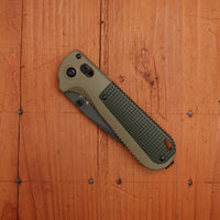 Benchmade 431BK-1 Redoubt Reverse Tanto CPM-D2 AXIS Lock Green Grivory and Grip Handle