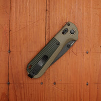 Benchmade 431BK-1 Redoubt Reverse Tanto CPM-D2 AXIS Lock Green Grivory and Grip Handle