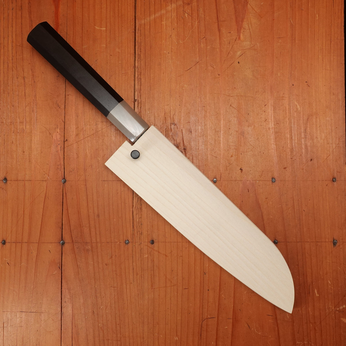 Sakai Kikumori Nakagawa Seiun 180mm Santoku VG10 Ebony with Saya