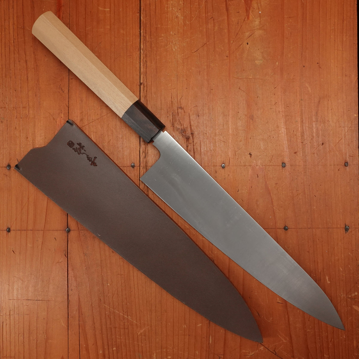 Konosuke Sakai HD2 240mm Wa Gyuto Ho & Ebony Wood Handle with Leather Sheath