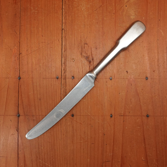 Old English Fiddle Table Knife Stainless Yorkshire Rose Tumbled Finish