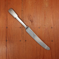 Old English Fiddle Table Knife Stainless Yorkshire Rose Tumbled Finish