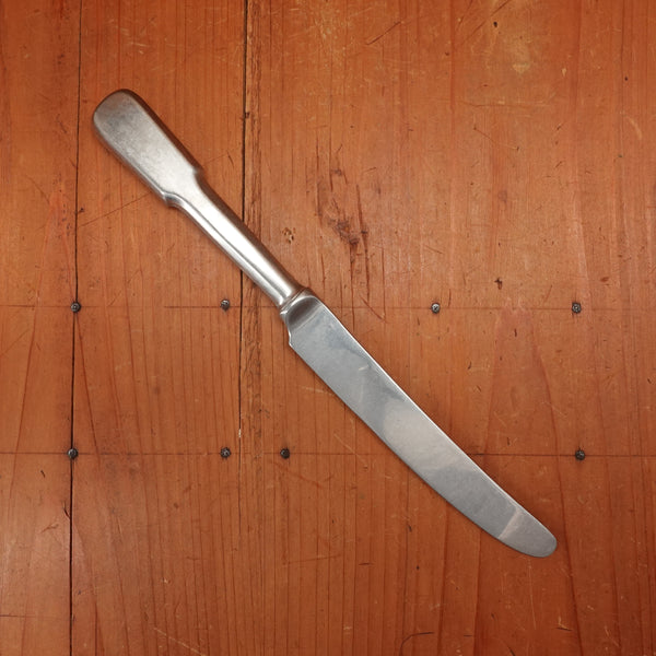 Old English Fiddle Table Knife Stainless Yorkshire Rose Tumbled Finish