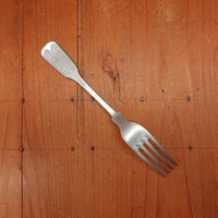Old English Fiddle Table Fork Stainless Yorkshire Rose Tumbled Finish