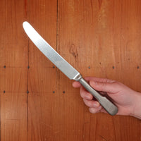 Old English Fiddle Table Knife Stainless Yorkshire Rose Tumbled Finish