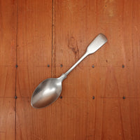 Old English Fiddle Dessert Spoon Stainless Yorkshire Rose Tumbled Finish