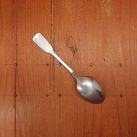 Old English Fiddle Dessert Spoon Stainless Yorkshire Rose Tumbled Finish