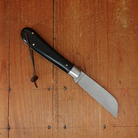Au Sabot Armor / London Sailor 10.5cm Pocket Knife Sheepsfoot Stainless Horn Handle with Brass Anchor