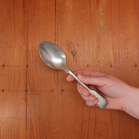 Old English Fiddle Dessert Spoon Stainless Yorkshire Rose Tumbled Finish
