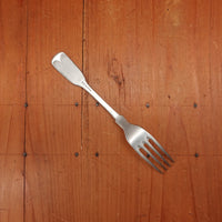 Old English Fiddle Dessert Fork Stainless Yorkshire Rose Tumbled Finish