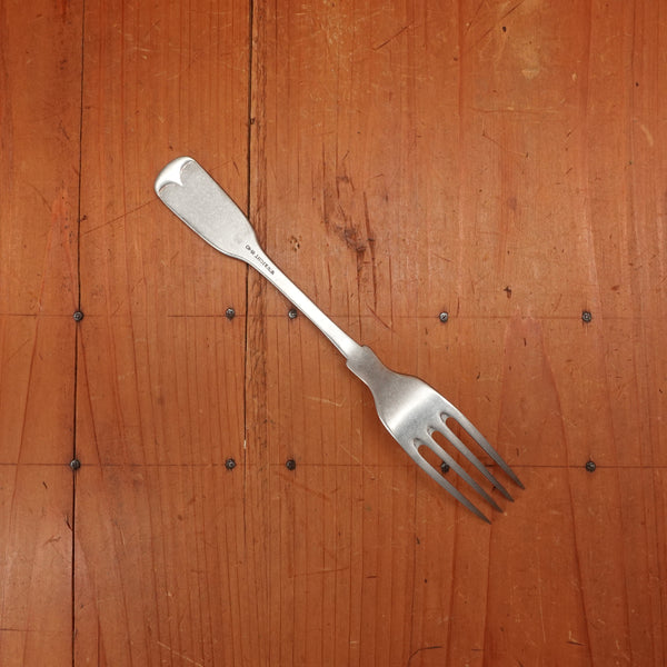 Old English Fiddle Dessert Fork Stainless Yorkshire Rose Tumbled Finish