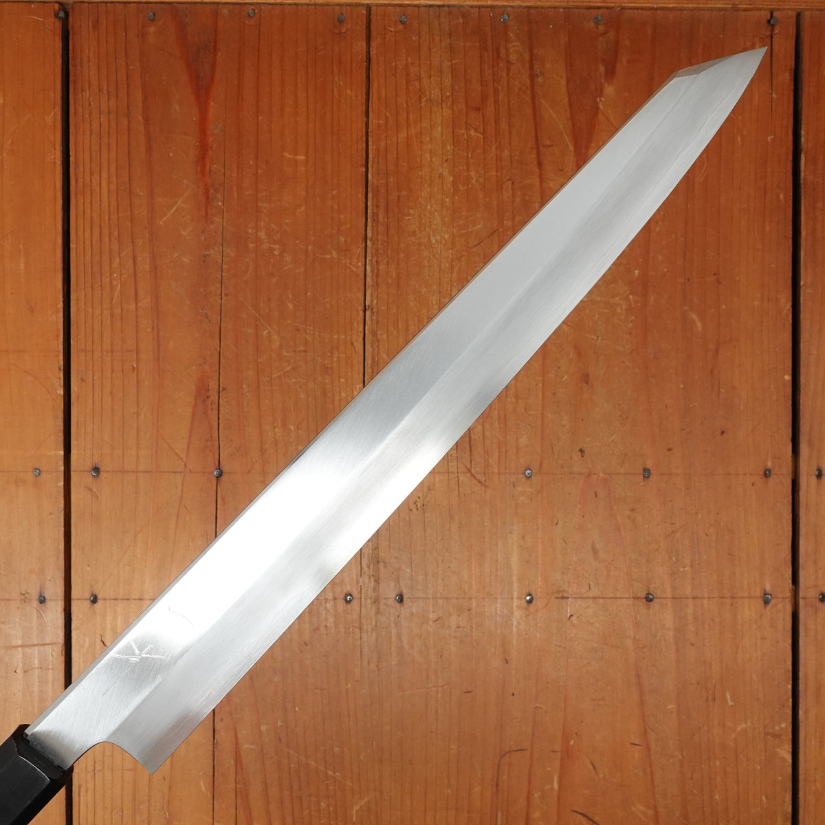 Hitohira Kikuchiyo Mosuke 300mm Kiritsuke Yanagi Stainless Clad Shirogami 3(Ginsanko) Ho/Horn with Saya