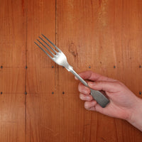 Old English Fiddle Dessert Fork Stainless Yorkshire Rose Tumbled Finish