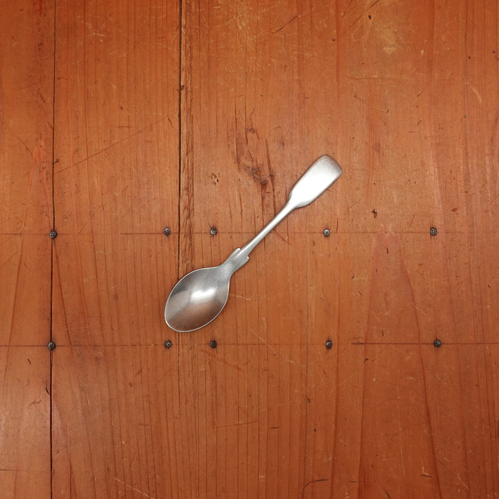 Old English Fiddle Coffee Spoon Stainless Yorkshire Rose Tumbled Finish