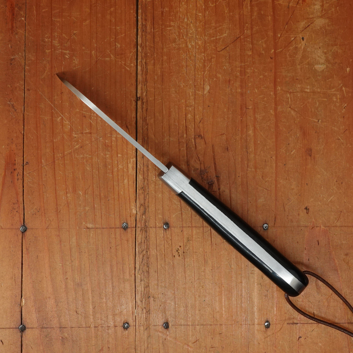 Au Sabot Armor / London Sailor 10.5cm Pocket Knife Sheepsfoot Stainless Horn Handle with Brass Anchor
