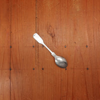Old English Fiddle Coffee Spoon Stainless Yorkshire Rose Tumbled Finish