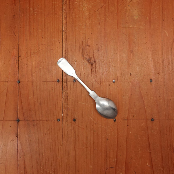 Old English Fiddle Coffee Spoon Stainless Yorkshire Rose Tumbled Finish