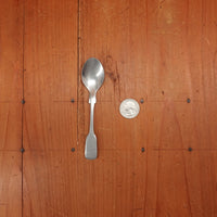 Old English Fiddle Coffee Spoon Stainless Yorkshire Rose Tumbled Finish