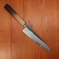 Hado Sumi 210mm Gyuto Shirogami 2 Kurouchi Finish Burnt Oak