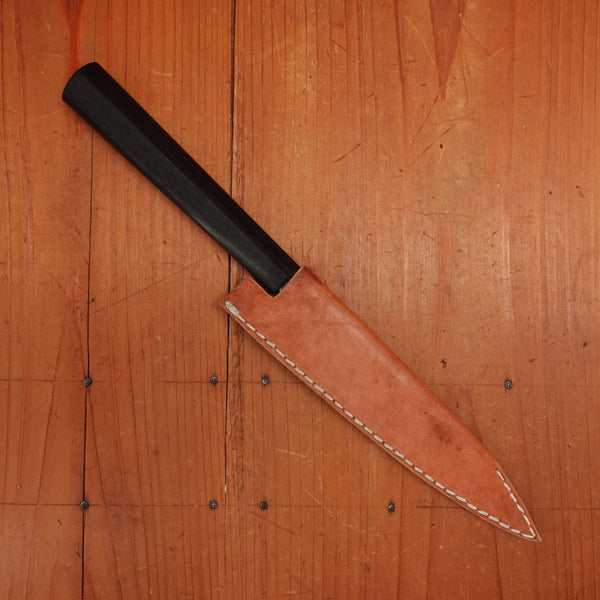 AZ Knives 145mm Petty UHB20C Honyaki Ebony Handle with Leather Sheath