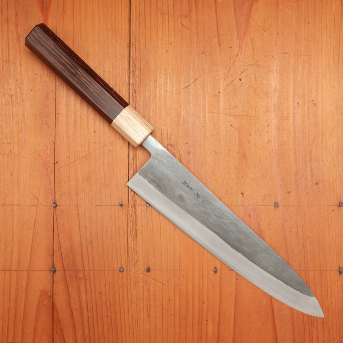 Hitohira TD 210mm Gyuto Stainless Clad Aogami 2 Kurouchi Wenge Handle