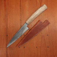 AZ Knives 145mm Petty UHB20C Honyaki Stag Handle with Leather Sheath