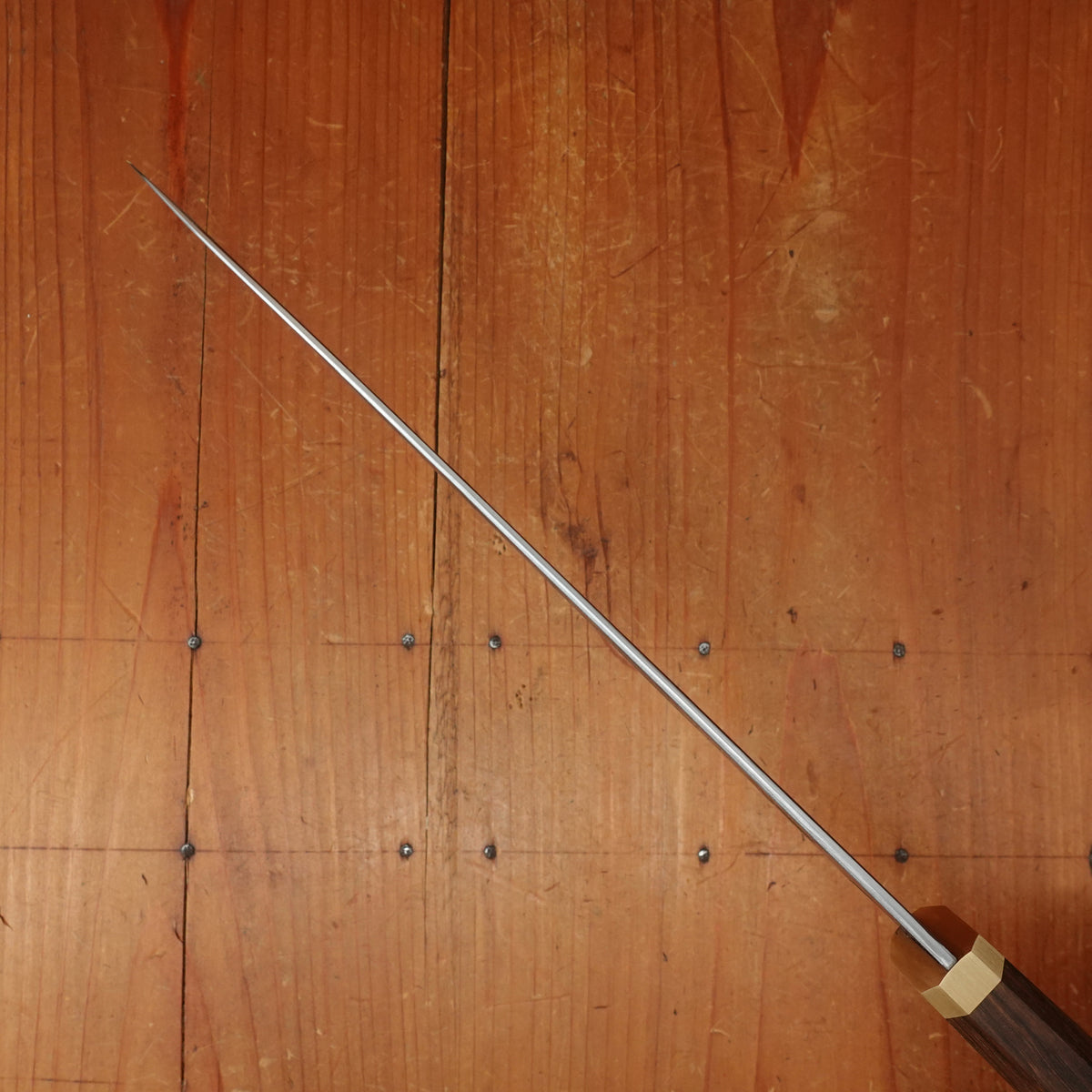 Blenheim Forge x Bernal Cutlery 200mm Gyuto Stainless Clad Aogami Super Oak & Brass