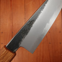 Hado Sumi 135mm Ko-Bunka Shirogami 2 Kurouchi Finish Burnt Oak