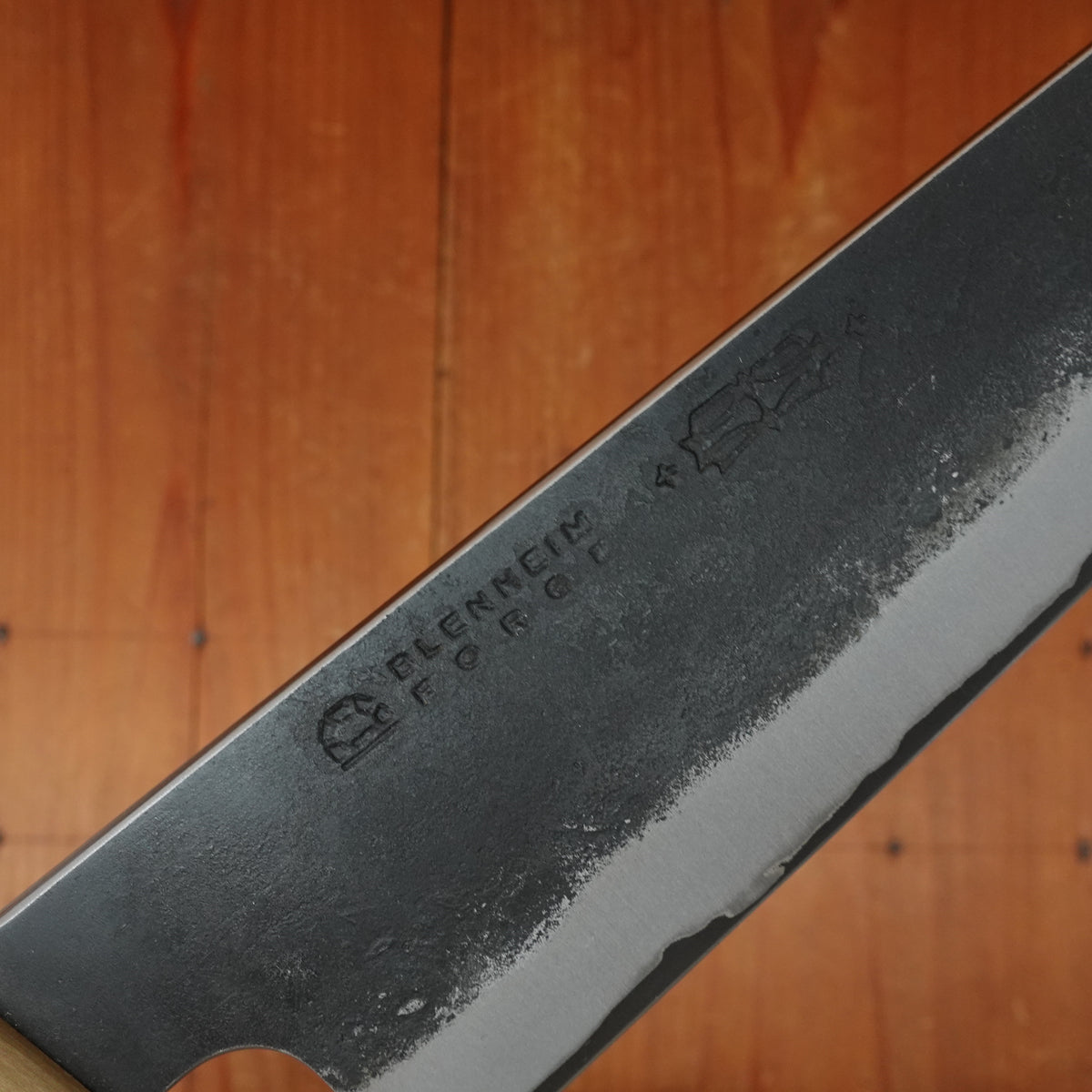 Blenheim Forge x Bernal Cutlery 200mm Gyuto Stainless Clad Aogami Super Oak & Brass