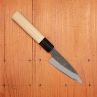 Hitohira Hinode (Hinoura) 90mm Petty Shirogami 2 Kurouchi Ho Wood (D-Shape)