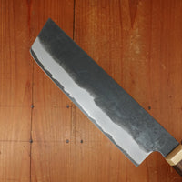 Blenheim Forge x Bernal Cutlery 165mm Nakiri Stainless Clad Aogami Super Oak & Brass