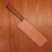 AZ Knives 180mm Nakiri UHB20C Honyaki Lapacho Handle with Leather Sheath
