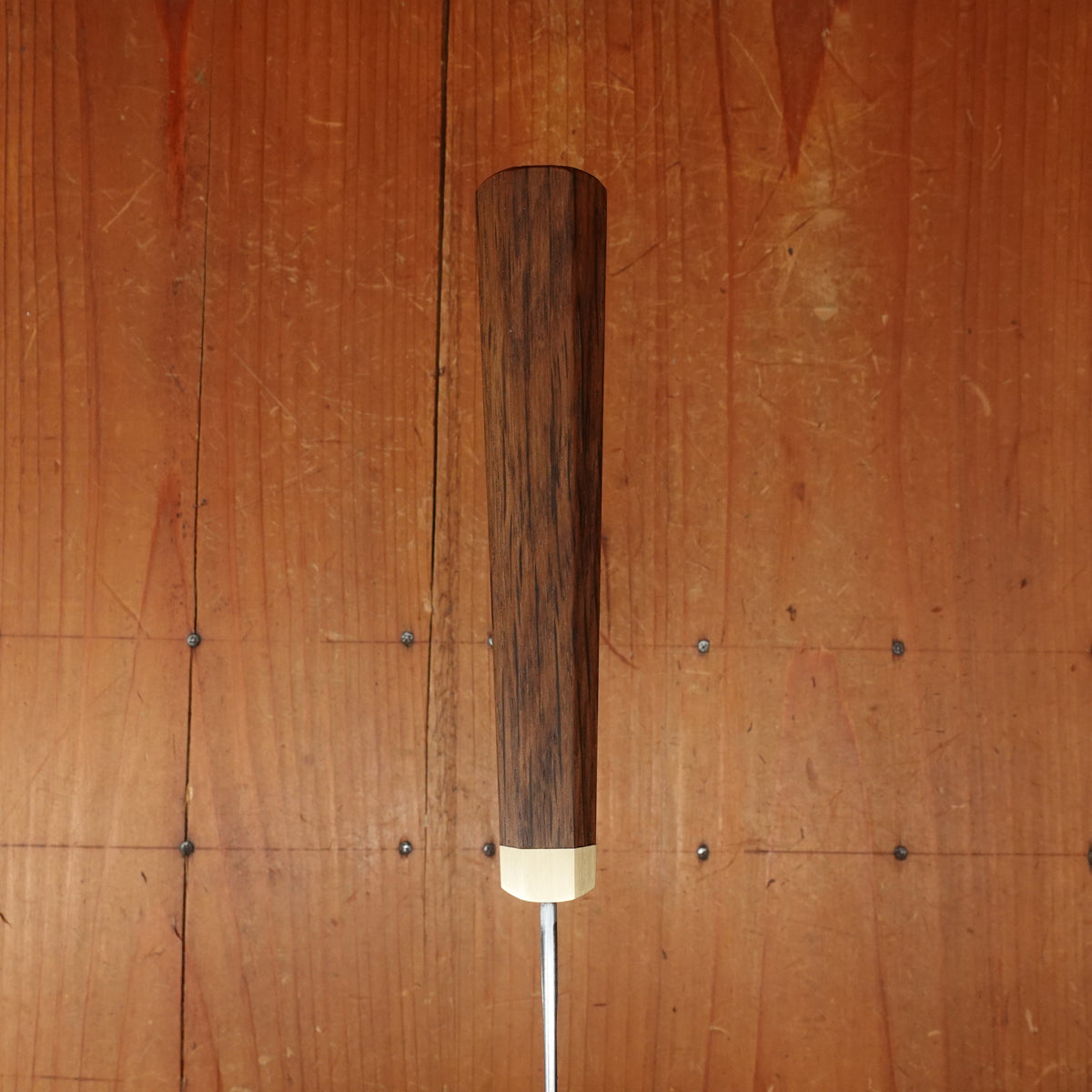 Blenheim Forge x Bernal Cutlery 165mm Nakiri Stainless Clad Aogami Super Oak & Brass
