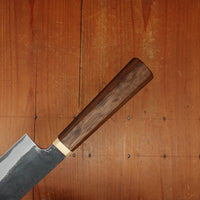 Blenheim Forge x Bernal Cutlery 165mm Nakiri Stainless Clad Aogami Super Oak & Brass