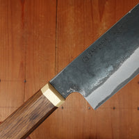 Blenheim Forge x Bernal Cutlery 165mm Nakiri Stainless Clad Aogami Super Oak & Brass