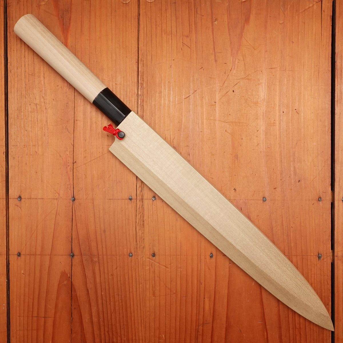 Hitohira Togashi 270mm Yanagi Shirogami 2 D Ho / Horn with Saya