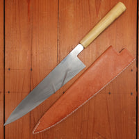 AZ Knives 240mm Gyuto UHB20C Honyaki Lapacho Handle with Leather Sheath