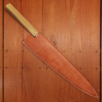 AZ Knives 240mm Gyuto UHB20C Honyaki Lapacho Handle with Leather Sheath