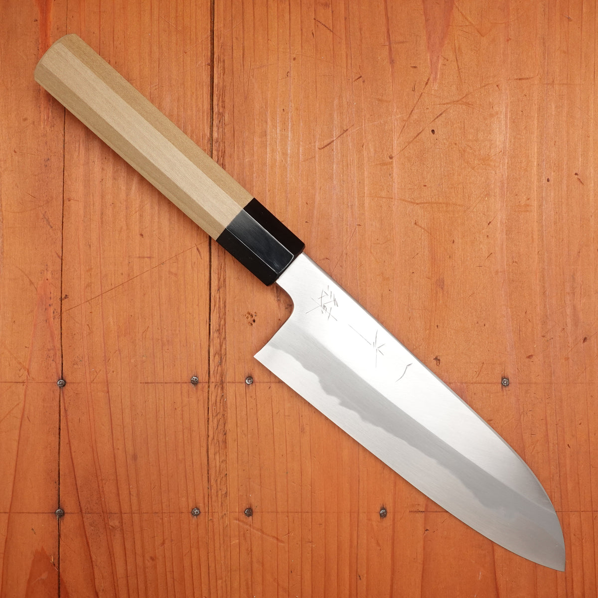 Hitohira Kikuchiyo Ren 180mm Santoku Aogami 2 Ho Wood